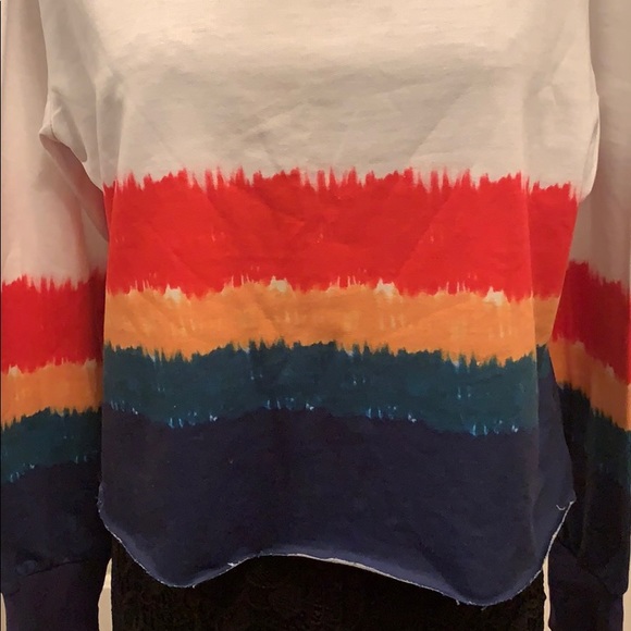 Storia long sleeve multicolor cropped shirt - Picture 2 of 4
